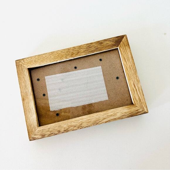 VINTAGE ANTHROPOLOGIE Brown Tan Wood Photo Picture Frame Y2K 90s 80s Rustic Fall - Picture 5 of 6